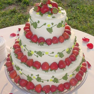 Strawberry Wedding Cake