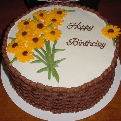 Birthday Cake With Basketweave