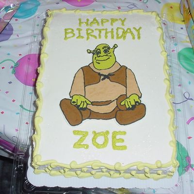 Zoe's Shrek Cake