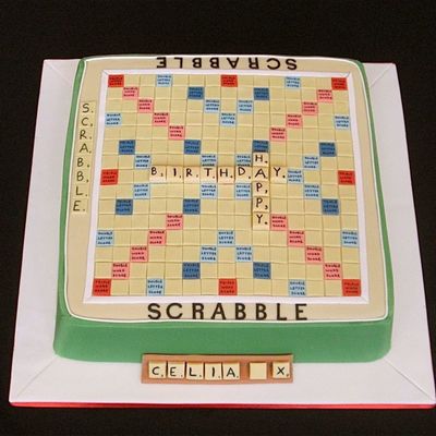 Scrabble Cake