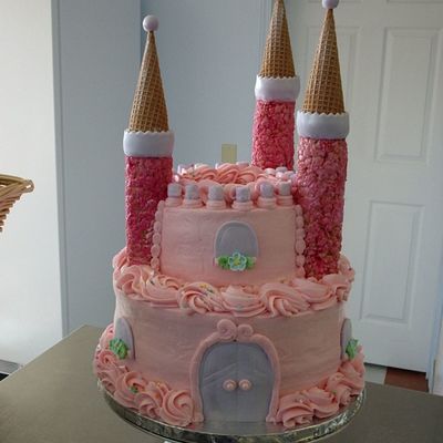 Pink Castle Cake