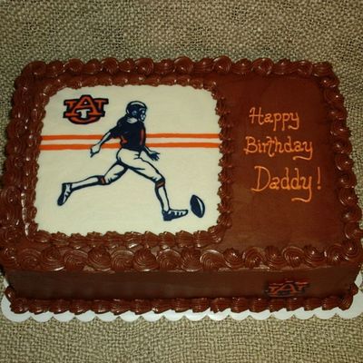 Auburn Football Birthday Cake