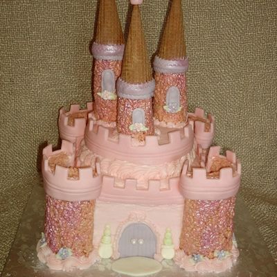 Pink Castle Cake