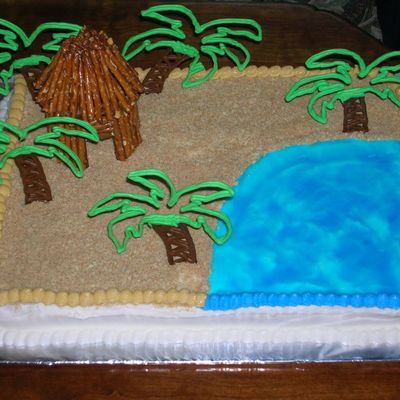 Tropical Birthday Cake