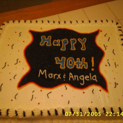 40Th Birthday Cake For Husband And Niece