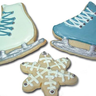 Ice Skate Cookies Snowfllake