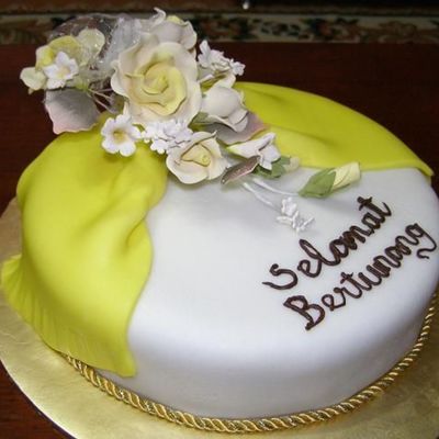 Chocolate Butter Cake With Fondant