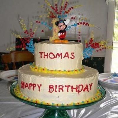 Thomas's First "first Birthday" Cake