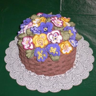 Pansy Basket Cake