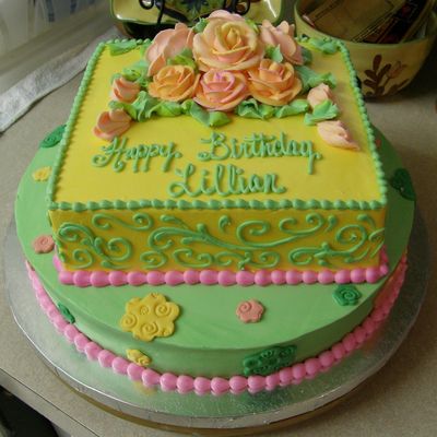 2 Tier Birthday Cake