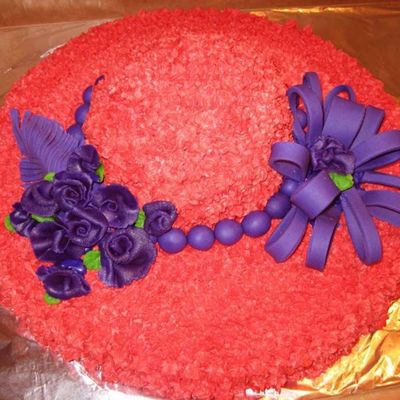Mom's Red Hat Cake