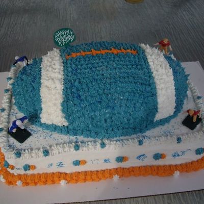 Miami Dolphins Football Cake