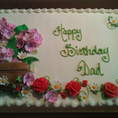 Garden Themed Birthday Cake
