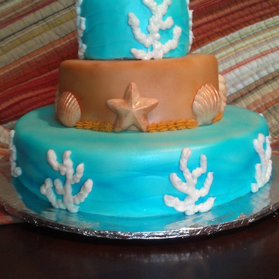 Ocean Themed Birthday Cake