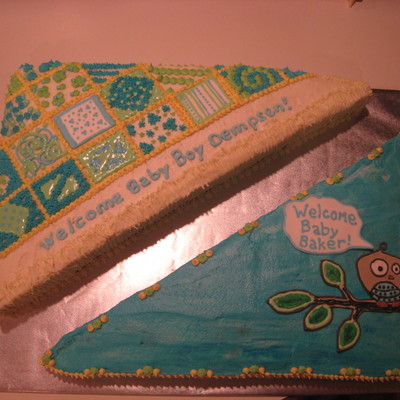 Double Baby Shower Cakes