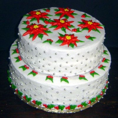 Poinsettia Cake