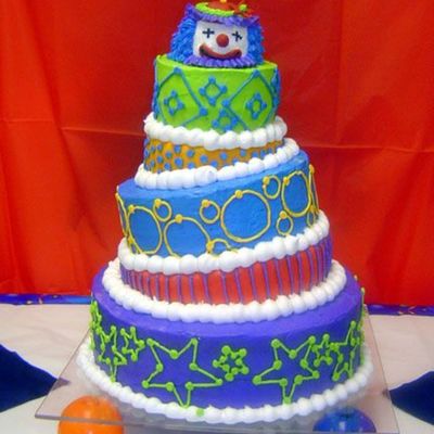 Topsy Turvy Clown Cake