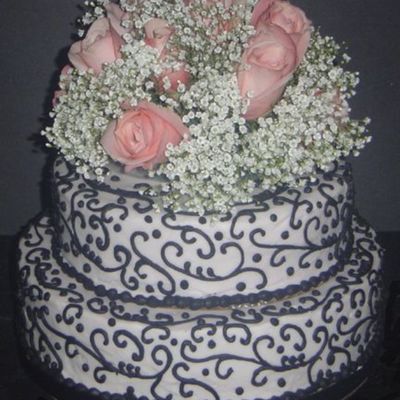 Pink With Black Swirls