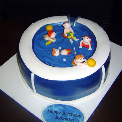 Pool Party Birthday Cake
