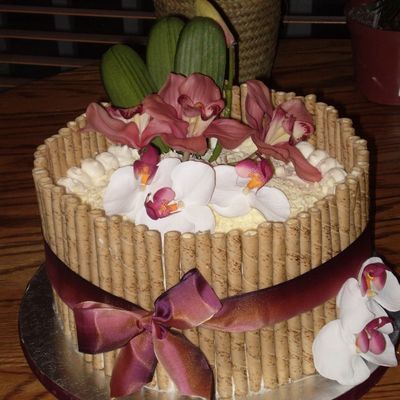 Orchid Birthday Cake