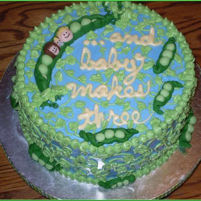 Peapod Baby Shower Cake