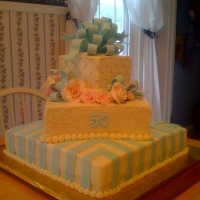 Pink And Blue 50Th Wedding Anniversary