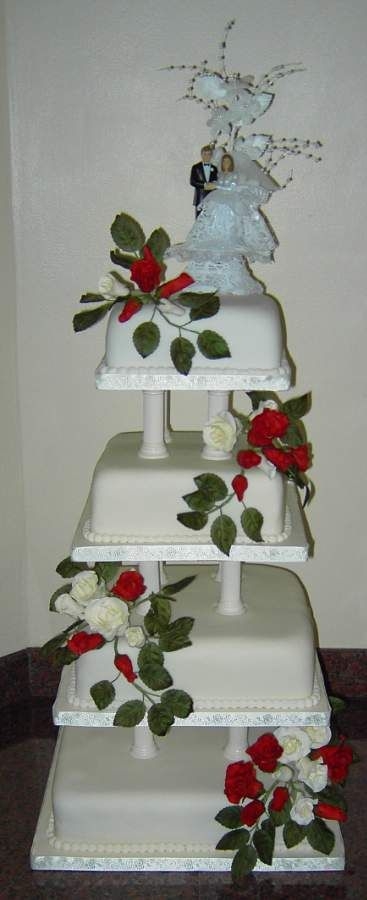 Michael & Kathleen Rose Wedding Cake