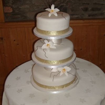 Orchid Wedding Cake