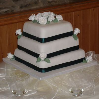 White Rose Wedding Cake