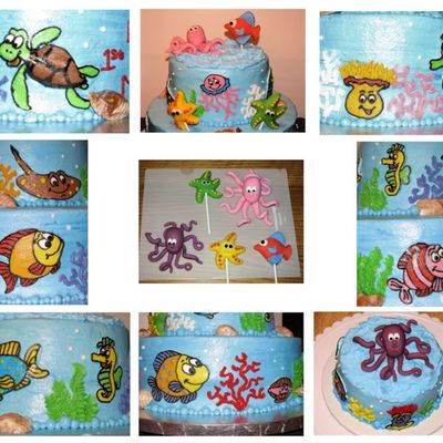 Aquarium Cake Closeups