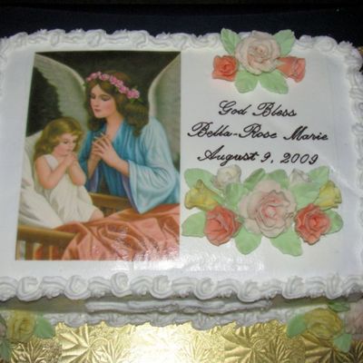 Girl's Baptism Cake
