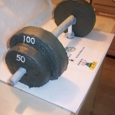 Barbell Cake--Side View