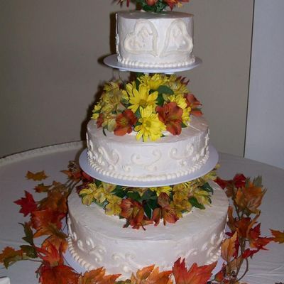Real Flowers Wedding Cake