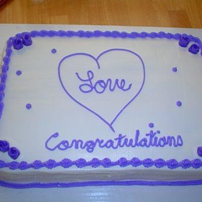 Purple Wedding Shower Cake