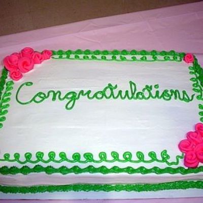 Simple Wedding Sheet Cake