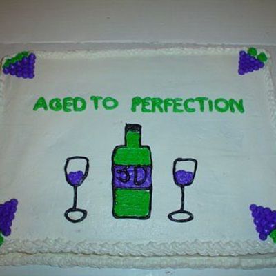 Wine 50Th Birthday Cake