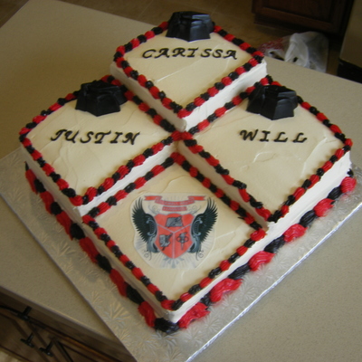 Graduation Cake For Twins + A Friend