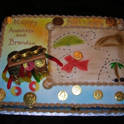 Treasure Chest And Map