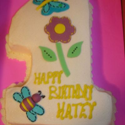 Butterfly & Flower Cake