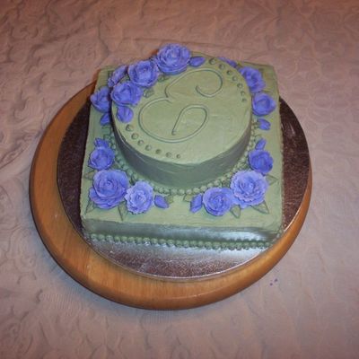 Purple And Green Bday Cake