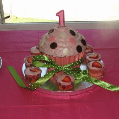 Giant Pink Cupcake