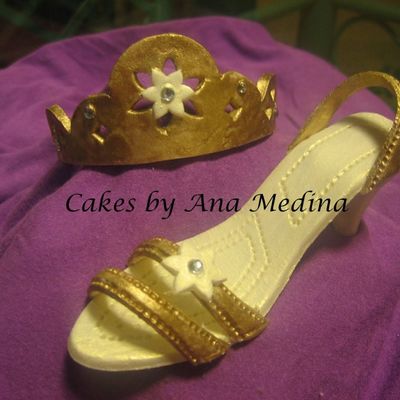 Gold Sandals And Tiara