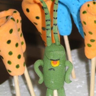 Plankton 3D Figure From Sponge Bob