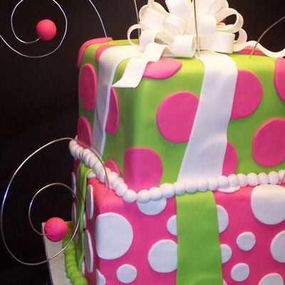 Close Up Of Dotted Cake