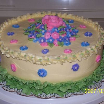 Side View Of Week 3 Cake