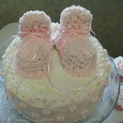 Baby Bootie Baby Shower Cake