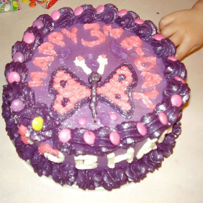 Butterfly Purple Pink Banana Cake