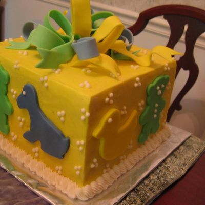 Baby Animal Shower Cake
