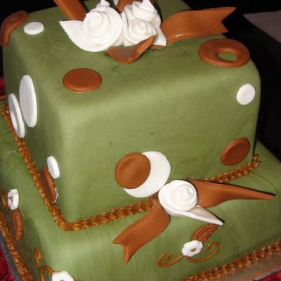 Sage Green And Brown Circles