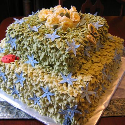 Leafy Square Cake